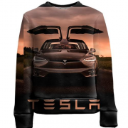 Дитячий 3D світшот Black Tesla