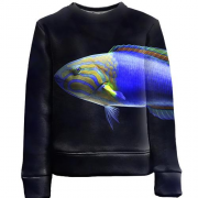 Дитячий 3D світшот з синьою рибкою