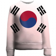 Дитячий 3D світшот з прапором Південної Кореї
