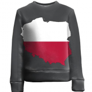 Дитячий 3D світшот з прапором Польщі