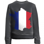 Дитячий 3D світшот з контурним прапором Франції