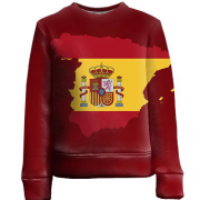 Дитячий 3D світшот з контурним прапором Іспанії