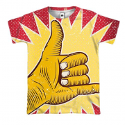 3D футболка Rasta Hand Pop Art