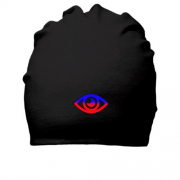Бавовняна шапка з червоно-синім оком