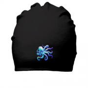 Бавовняна шапка з синім восьминогом