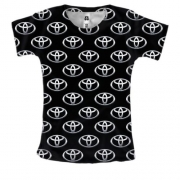 Жіноча 3D футболка з логотипом Toyota