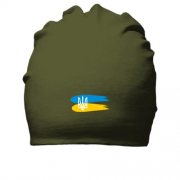 Бавовняна шапка з гербом України і фарбами