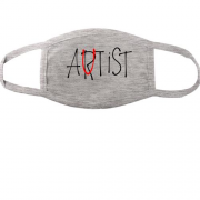 Тканинна маска для обличчя з написом Artist / autist
