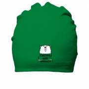 Бавовняна шапка з написом "Святика треба обіймати"